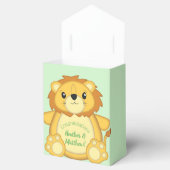 Lion Baby shower Green Bedankdoosjes (Geopend)