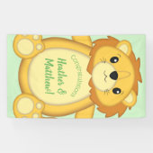 Lion Baby shower Green Spandoek (Horizontaal)