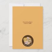 LION Baby shower Invitation Herfst Oerwoud Safari Kaart (Achterkant)