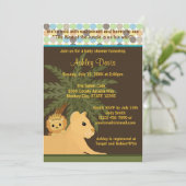 LION Baby shower Invitation King of the Oerwoud KO Kaart (Staand voorkant)