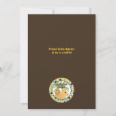 LION Baby shower Invitation King of the Oerwoud KO Kaart (Achterkant)