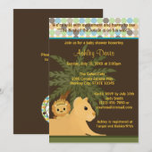 LION Baby shower Invitation King of the Oerwoud KO Kaart (Voorkant / Achterkant)