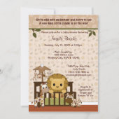 LION Baby shower Invitation Nali Oerwoud NJL Kaart (Voorkant)
