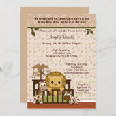 LION Baby shower Invitation Nali Oerwoud NJL Kaart (Voorkant / Achterkant)