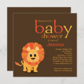 Lion Baby shower Kaart (Voorkant / Achterkant)