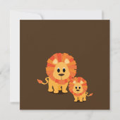 Lion Baby shower Kaart (Achterkant)