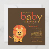 Lion Baby shower Kaart (Voorkant)