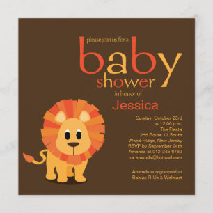 Lion Baby shower Kaart