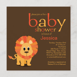 Lion Baby shower Kaart