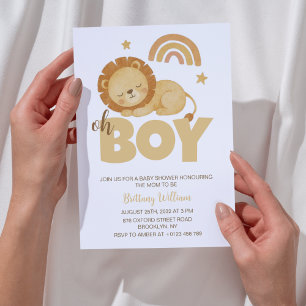Lion Baby shower Oh Boy Safari Kaart