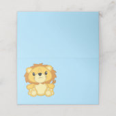 Lion Baby shower Plaatskaartje (Buitenkant ongevouwen)