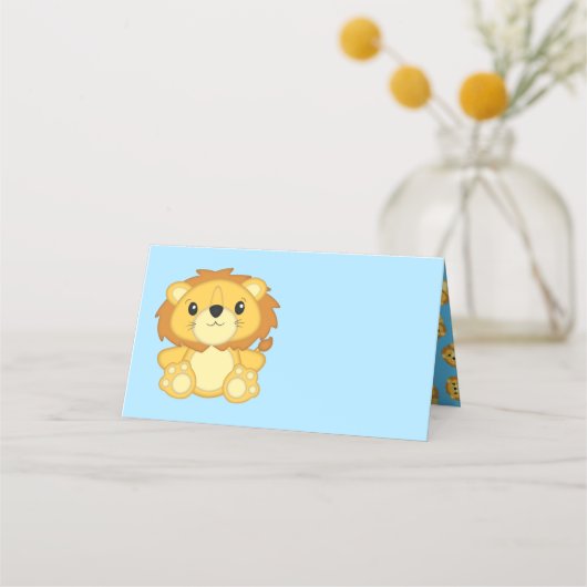 Lion Baby shower Plaatskaartje (Voorkant)