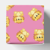 Lion Baby shower Roze Bedankdoosjes (Bovenkant)