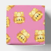 Lion Baby shower Roze Bedankdoosjes (Bovenkant)