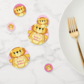 Lion Baby shower Roze Confetti (Groep)