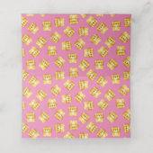 Lion Baby shower Roze Plaatskaartje (Binnenkant ongevouwen)