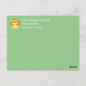 Lion Baby shower Safari Briefkaart (Achterkant)