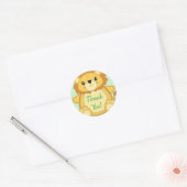 Lion Baby shower Safari Ronde Sticker (Envelop)