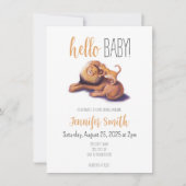 Lion Baby shower Uitnodiging (Voorkant)