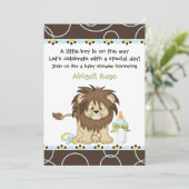 Lion Baby shower voor jongens Kaart (Staand voorkant)