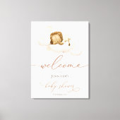 Lion Baby shower Welkom Canvas Afdruk (Voorkant)