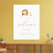 Lion Baby shower Welkom Canvas Afdruk (Insitu (Woonkamer))