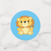 Lion Baby shower Zoo Circus Blue Boy Confetti (Kleine voorkant)