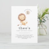 Lion Balloon eerste uitnodiging (Staand voorkant)