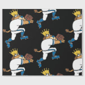 Lion Baseball Player Wrapping Paper Cadeaupapier (Vlak)