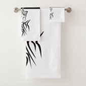 Lion Bath Towels - Black and White - Aangepaste kl Bad Handdoek (Insitu)