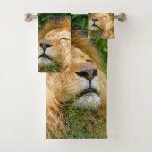 Lion Bathroom Towel Set Bad Handdoek (Insitu)