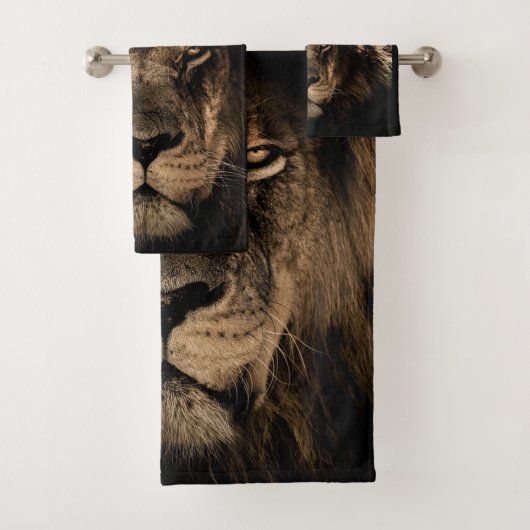 Lion Bathroom Towel Set Bad Handdoek (Insitu)
