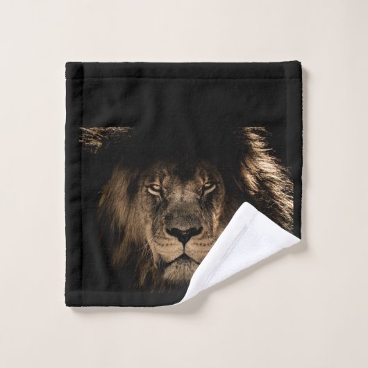 Lion Bathroom Towel Set Bad Handdoek (Wasdoekje)