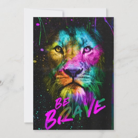 Lion be Brave Bedankkaart (Voorkant)