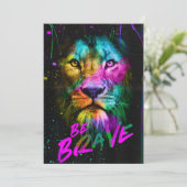 Lion be Brave Bedankkaart (Staand voorkant)