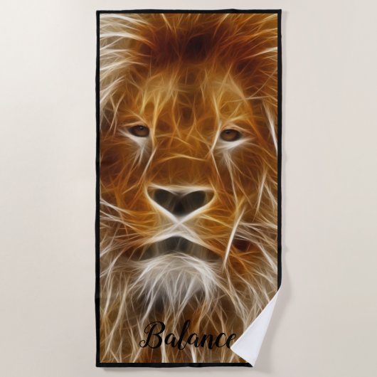 Lion Beach Towel Strandlaken (Voorkant)