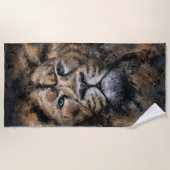 Lion Beach Towel Strandlaken (Voorkant)