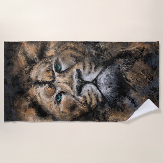 Lion Beach Towel Strandlaken (Voorkant)