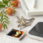 Lion big cat origineel wildlife-ontwerp sleutelhanger (Zijkant)