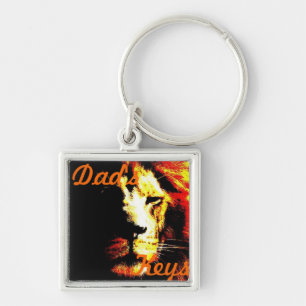 Lion big cat origineel wildlife-ontwerp sleutelhanger