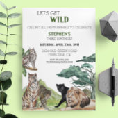 Lion Big Cats Oerwoud Safari Wild Birthday Kaart