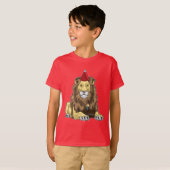 Lion Birthday Cake T-shirt (Voorkant volledig)