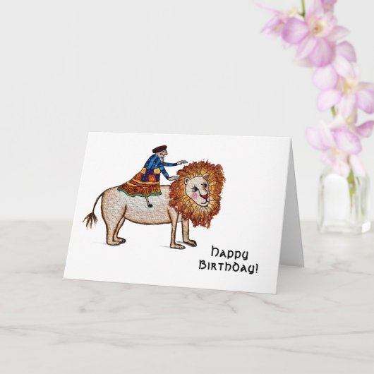 Lion Birthday Card Kaart (Orchidee)