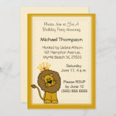 Lion Birthday Invitations Kaart (Voorkant / Achterkant)