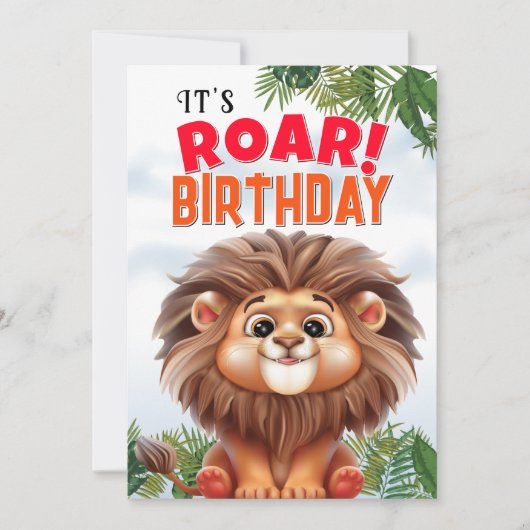Lion Birthday  Kaart (Voorkant)