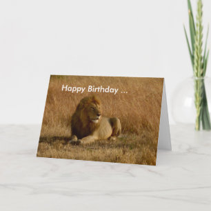 Lion Birthday-kaart. Kaart
