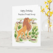 Lion Birthday-kaart Kaart (Gele Bloem)