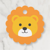 Lion Birthday Kinder kunst Bedankjes Labels (Achterkant)