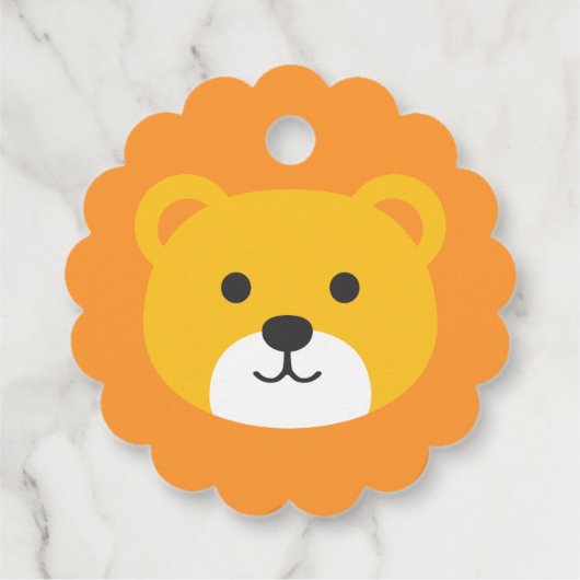 Lion Birthday Kinder kunst Bedankjes Labels (Achterkant)