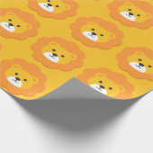 Lion Birthday Kinder kunst Cadeaupapier (Hoek)